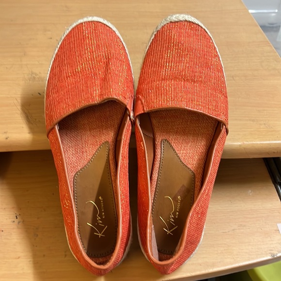 Kim Rogers Espadrilles Orange sz 8 - Picture 6 of 11
